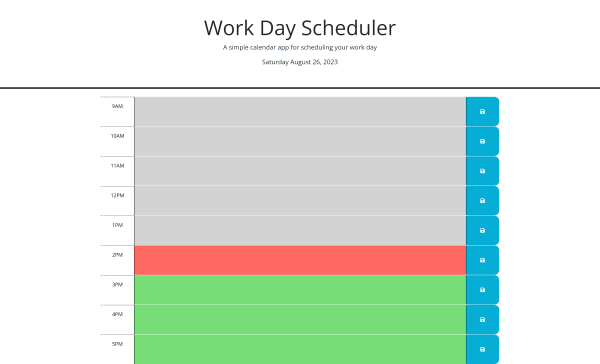 Work Day Agenda